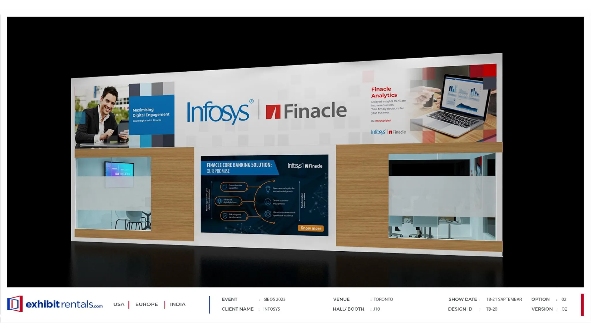30x40 Peninsula booth design by Exhibit-Rentals